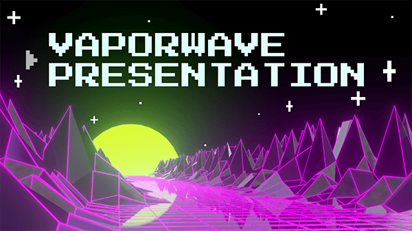 Interactive Vaporwave presentation template