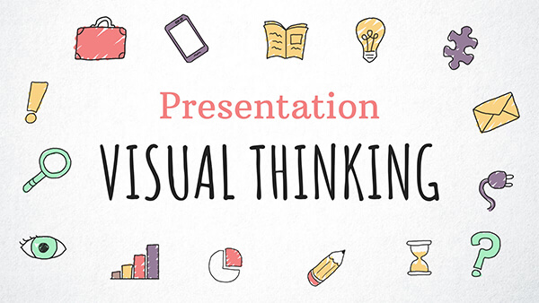 create educational presentation Interactive Visual thinking presentation template