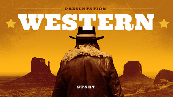 create educational presentation Interactive Western presentation template