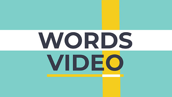 Interactive Words video template