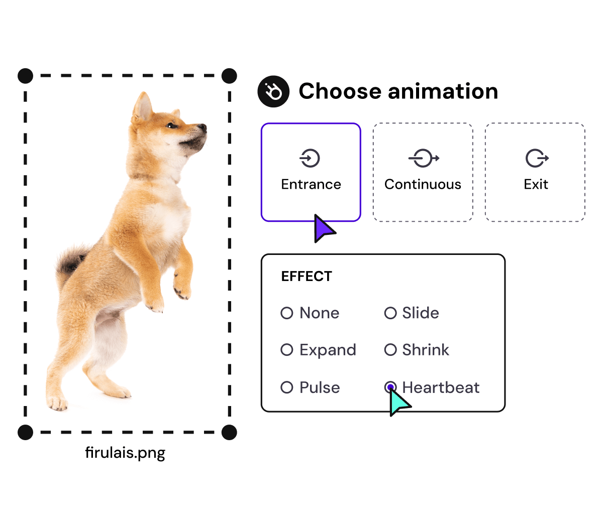 interactive presentation slides Animating an image with genially