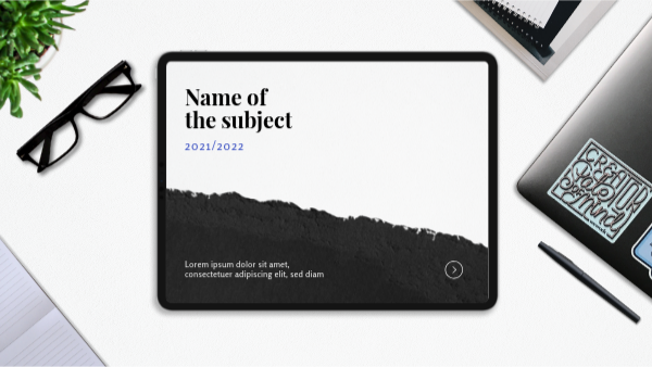 Interactive Subject Presentation template