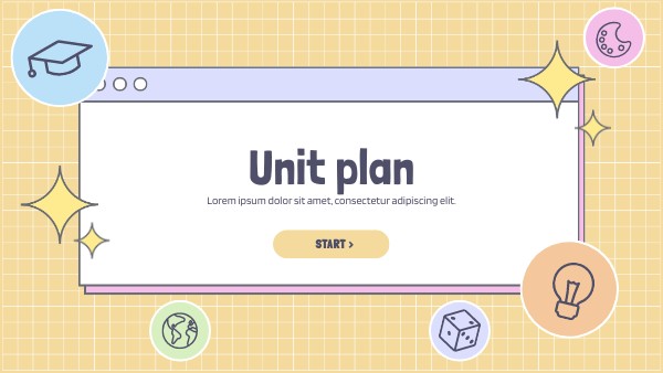 create educational presentation Interactive Secondary Unit Plan template