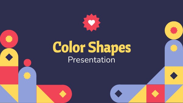 Modèle interactif Présentation formes et couleurs