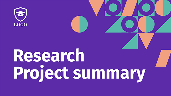 proposal defense presentation template Interactive Research Project Summary template